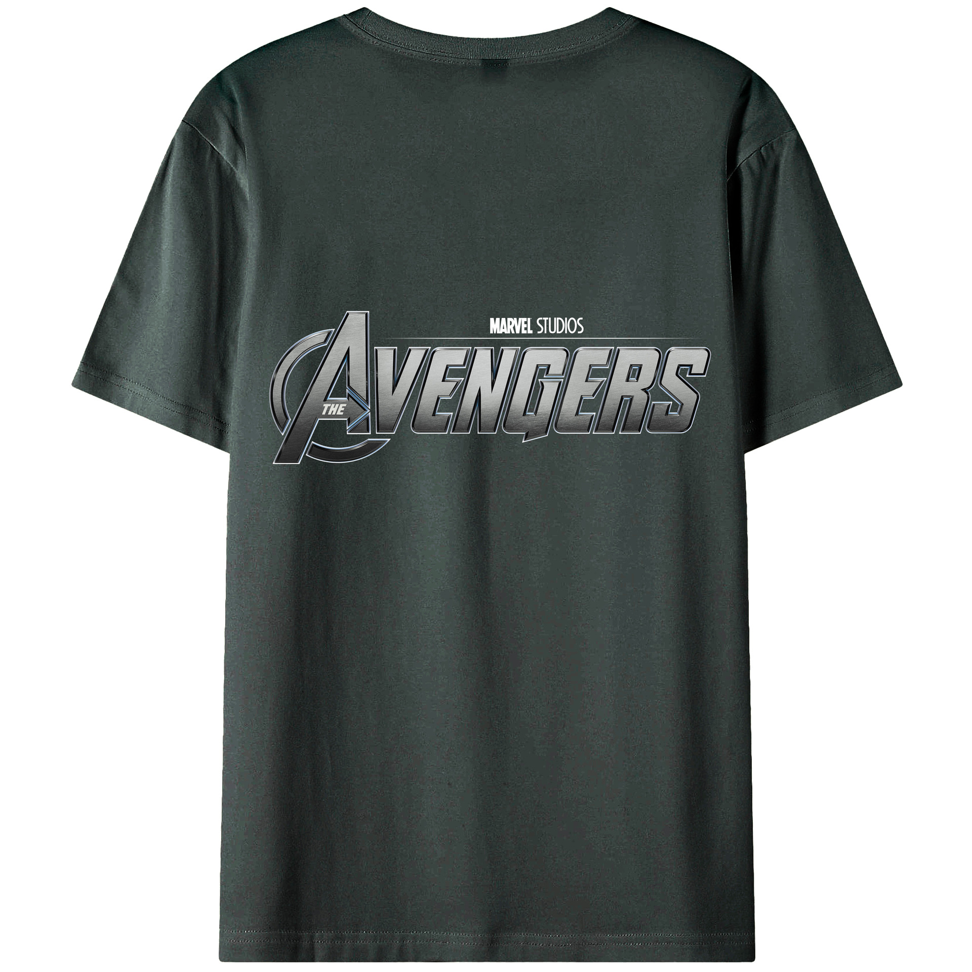 （画像用） アベンジャーズ The Avengers 綿100％ メンズ半袖Tシャツ（バックプリント） 通気性